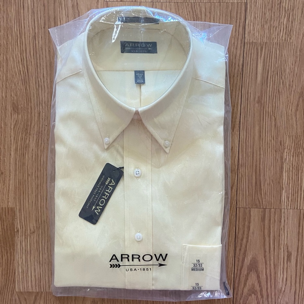 Arrow buttercream dress shirt
